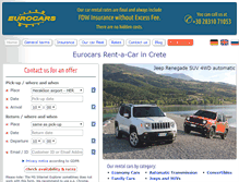 Tablet Screenshot of eurocars-crete.com
